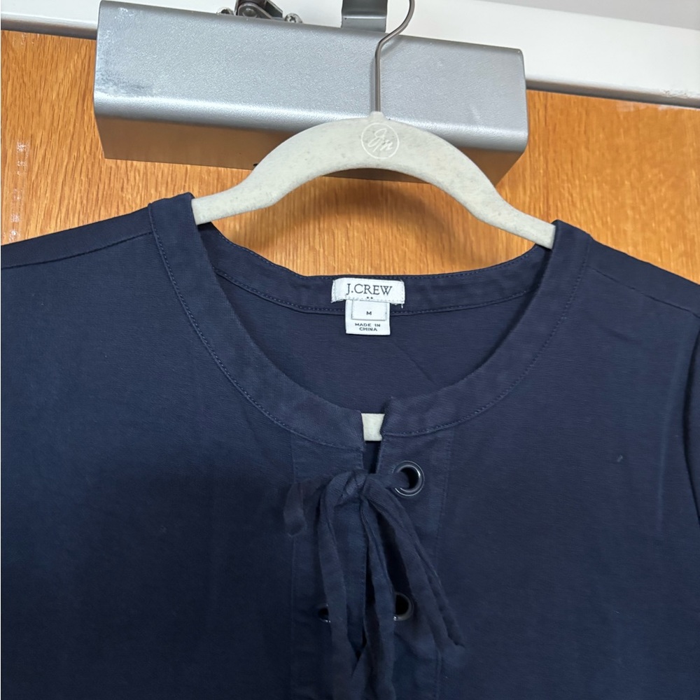 J.Crew Navy Lace-Up Dress